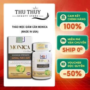 Viên Uống Giảm Cân Monica Thảo Mộc Giảm Cân Cấp Tốc Hiệu Quả Hộp 30 Viên
