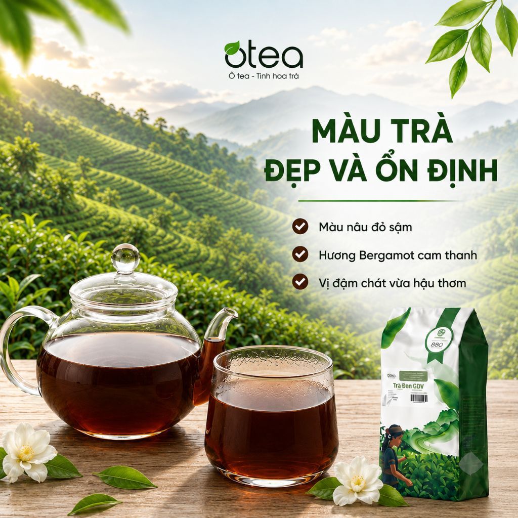 Trà đen số 9 - túi 500gr - Chuyên dùng pha trà sữa truyền thống, hồng trà đào, hồng trà sữa, trà trái cây.