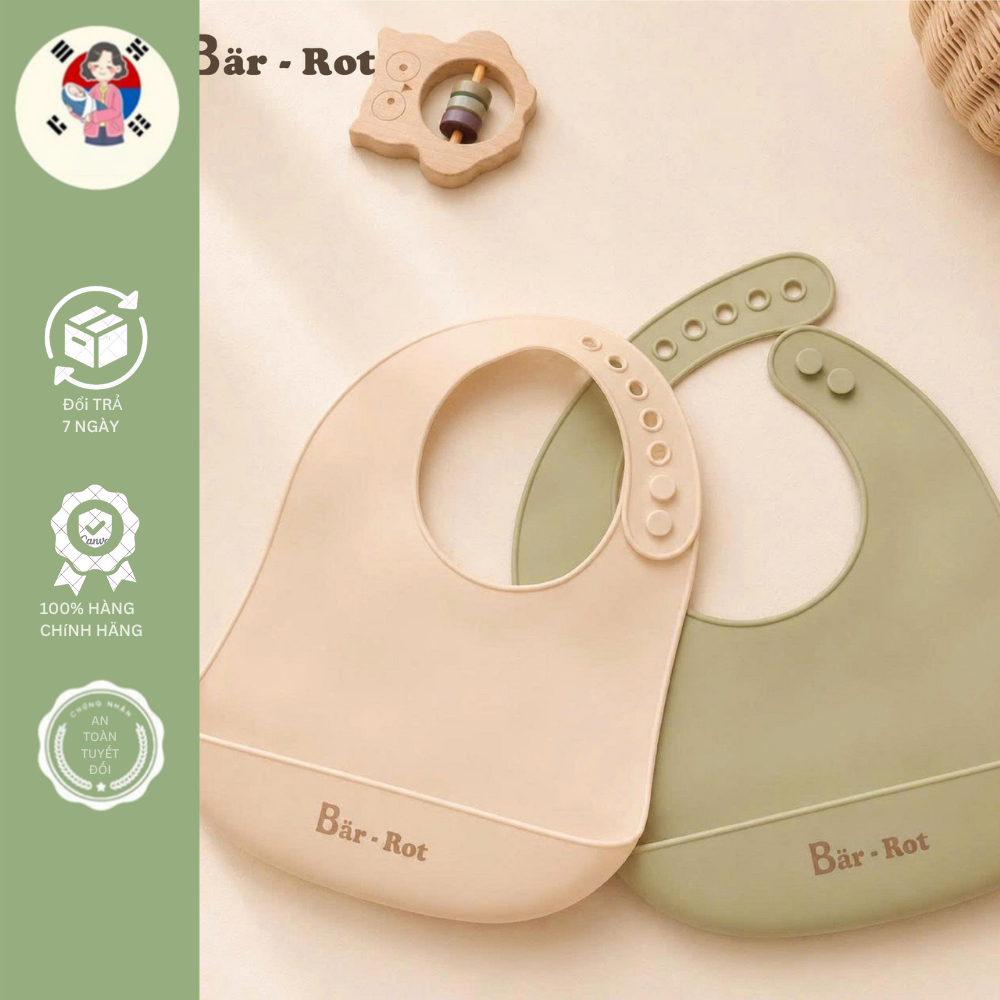 Yếm Barrot Silicone - Nhẹ nhàng, an toàn, bé yêu thoải mái khi ăn dặm