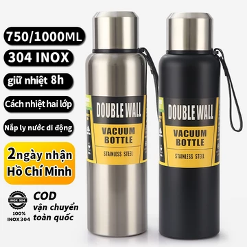 QYL bình giữ nhiệt Cốc giữ nhiệt 304 Inox1000ml hoặc ly giữ nhiệt bình nước giữ nhiệt bình nước 1lít