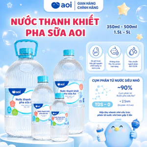 Nước thanh khiết pha sữa Aoi giữ trọn vẹn dưỡng chất, dung tích 350ml, 500ml, 1500ml