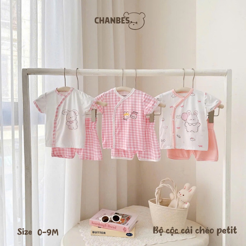 [BC09 Pettit] Bộ Quần Áo Cộc Tay Cho Bé Sơ Sinh 0-9 tháng tuổi, Vải Pettit Mềm mịn, co giãn, thoải mái Cotton bé trai bé