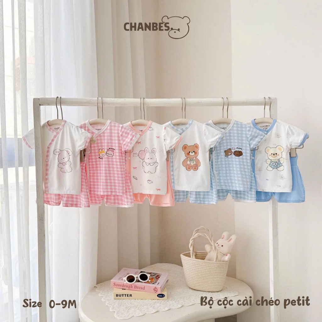 [BC09 Pettit] Bộ Quần Áo Cộc Tay Cho Bé Sơ Sinh 0-9 tháng tuổi, Vải Pettit Mềm mịn, co giãn, thoải mái Cotton bé trai bé
