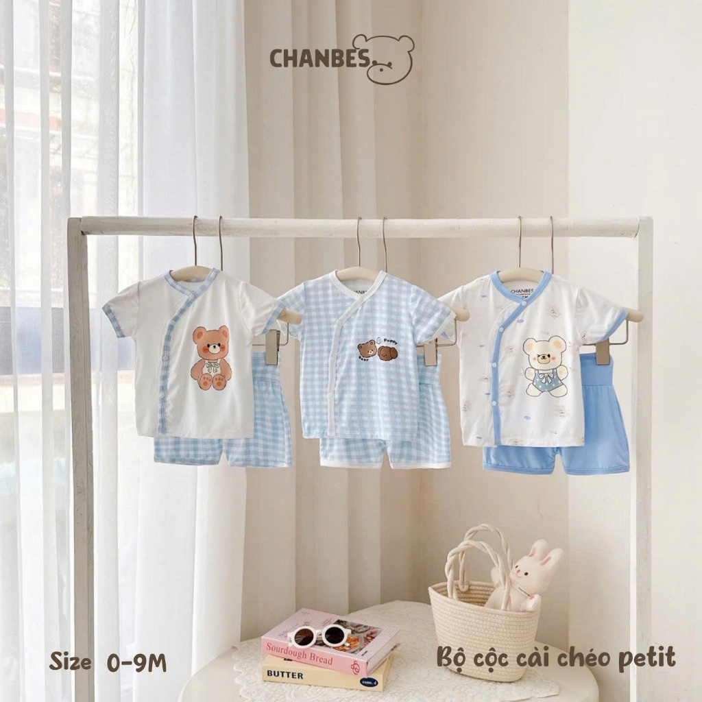 [BC09 Pettit] Bộ Quần Áo Cộc Tay Cho Bé Sơ Sinh 0-9 tháng tuổi, Vải Pettit Mềm mịn, co giãn, thoải mái Cotton bé trai bé