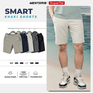 [MUA LÀ CÓ QUÀ] Quần Short Kaki Nam MENTORIS, Quần Đùi Kaki Cao Cấp, Thiết Kế Trẻ Trung, From Regular Fit MSR15