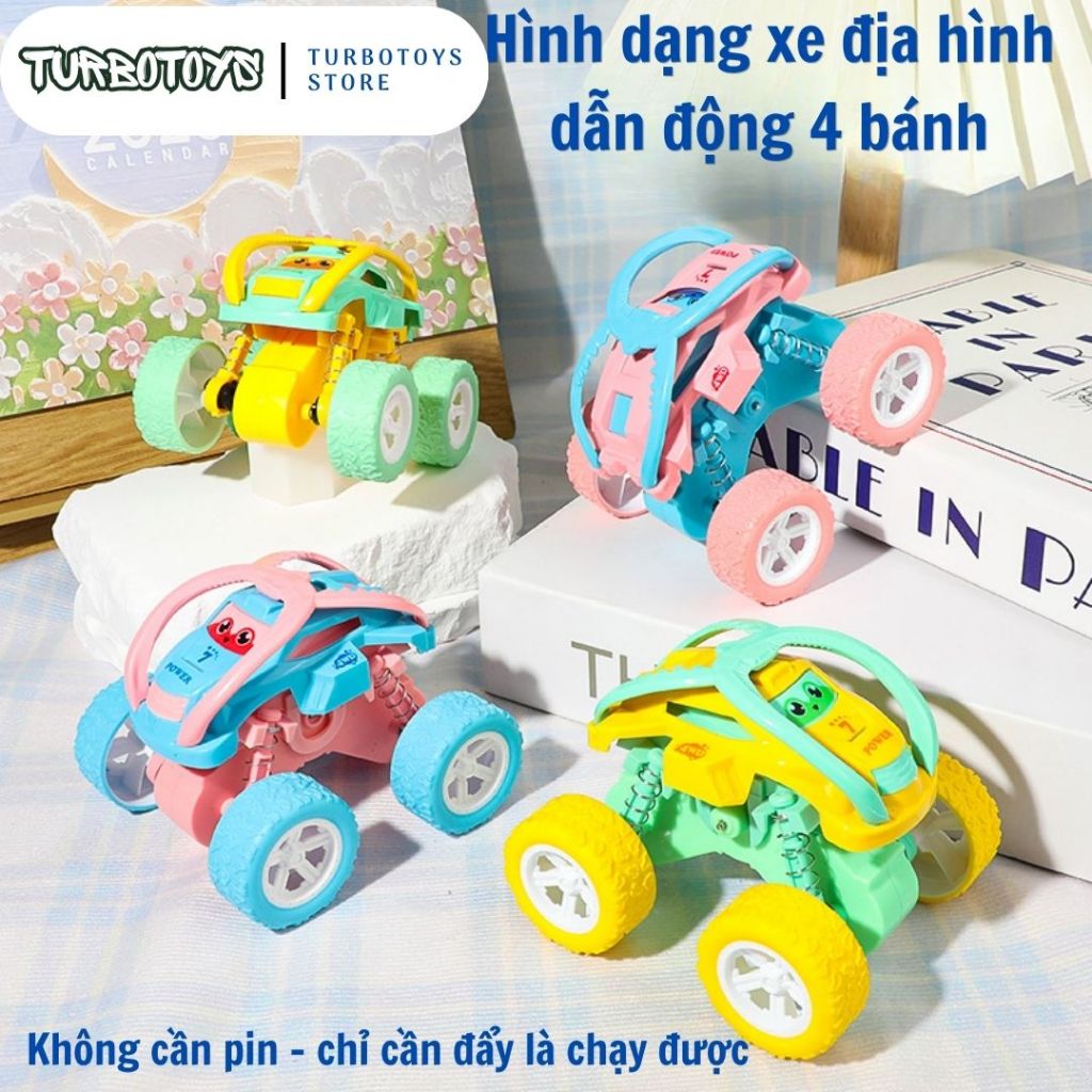 [NEW] Xe ô tô đồ chơi nhào lộn 360 độ chạy bánh đà quán tính siêu khỏe cho bé, đồ chơi vận động cho bé, Turbotoys