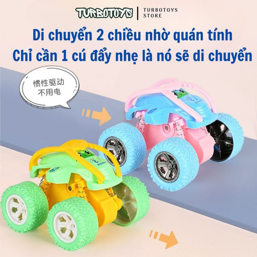 [NEW] Xe ô tô đồ chơi nhào lộn 360 độ chạy bánh đà quán tính siêu khỏe cho bé, đồ chơi vận động cho bé, Turbotoys