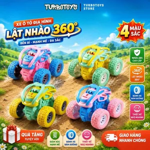 Xe ô tô đồ chơi nhào lộn 360 độ chạy bánh đà quán tính siêu khỏe cho bé, đồ chơi vận động cho bé, Turbotoys