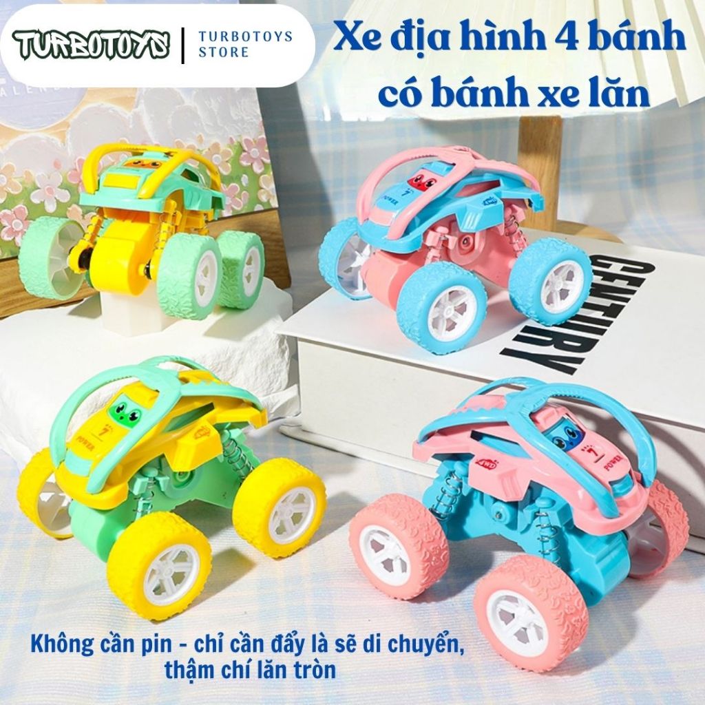 [NEW] Xe ô tô đồ chơi nhào lộn 360 độ chạy bánh đà quán tính siêu khỏe cho bé, đồ chơi vận động cho bé, Turbotoys