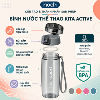 Bình nước thể thao Inochi - Kita Active 500/700ml (Nhiều màu)