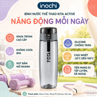 Bình nước thể thao Inochi - Kita Active 500/700ml (Nhiều màu)