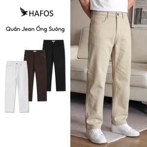 Quần Jean nam ống suông HAFOS cho anh em chân to, form đứng, mặc gọn tôn dáng