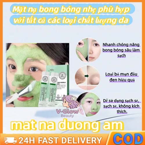MUA 1 TẶNG 1 Mặt Nạ Duong m Dạng Sủi Bọt 10 giây bong bóng  Làm Sạch Sâu & Dưỡng Ẩm Tức Thì| Se Khít Lỗ Chân Lông Da Sán