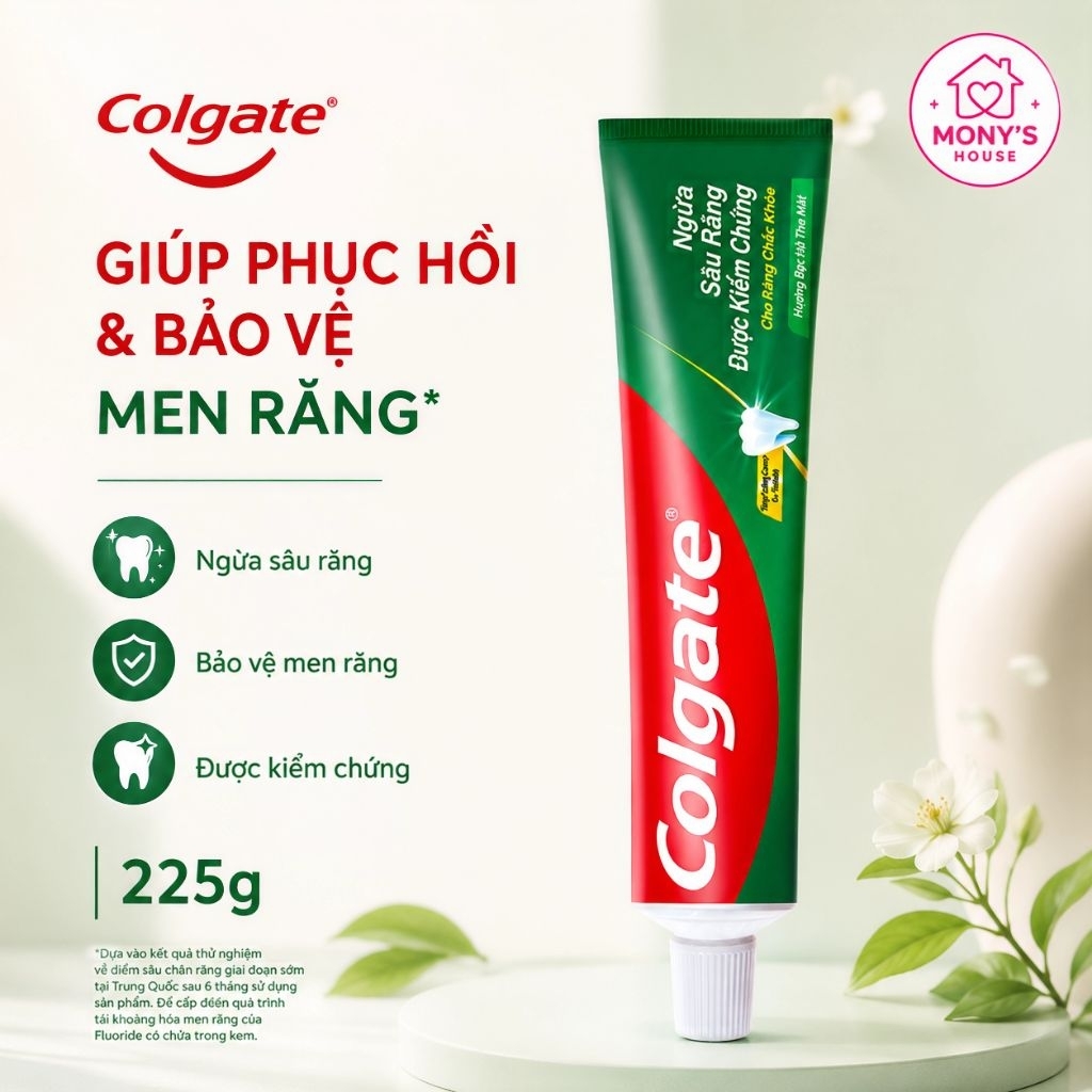 Kem đánh răng Colgate ngừa sâu răng tăng cường canxi 225g, 100g