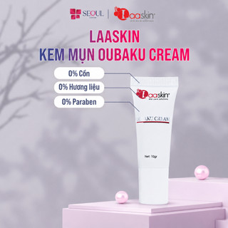 Kem mụn Laaskin Oubaku Cream hỗ trợ giảm mụn viêm làm khô nhân mụn thông thoáng lỗ chân lông chăm sóc da mềm mịn 10g