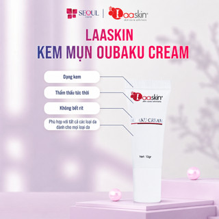 Kem mụn Laaskin Oubaku Cream hỗ trợ giảm mụn viêm làm khô nhân mụn thông thoáng lỗ chân lông chăm sóc da mềm mịn 10g