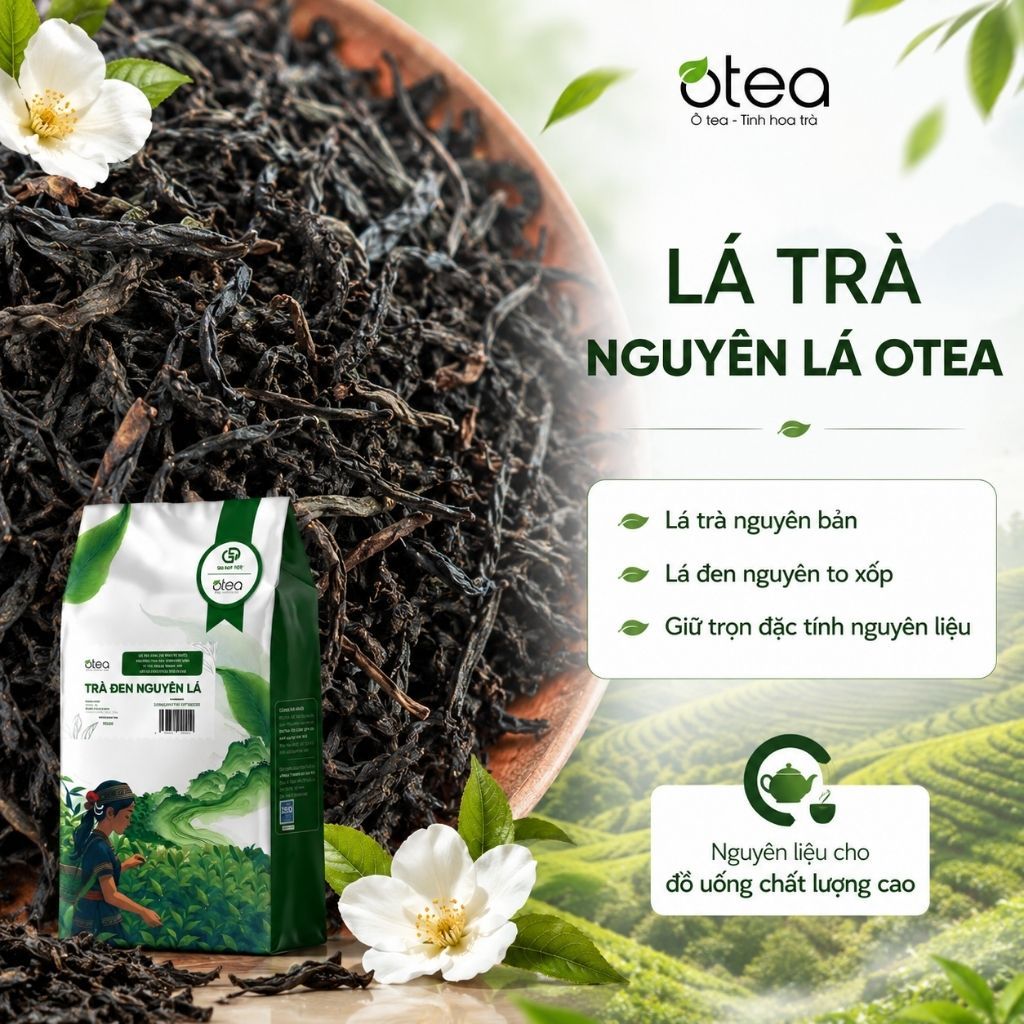 Trà Đen Otea Nguyên Lá Cao Cấp - 500g - Hương Vị Chua Nhẹ, Chát Mạnh, Ngọt Sâu