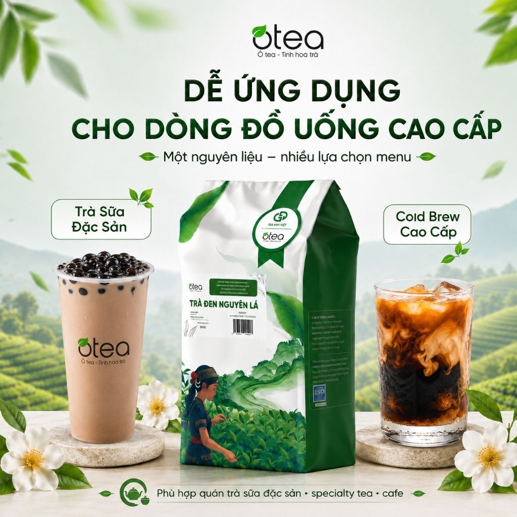 Trà Đen Otea Nguyên Lá Cao Cấp - 500g - Hương Vị Chua Nhẹ, Chát Mạnh, Ngọt Sâu