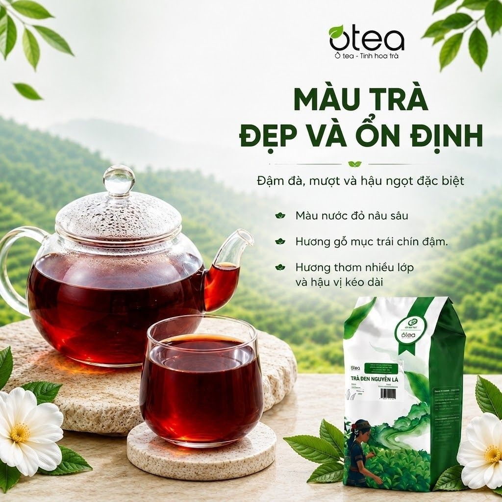Trà Đen Otea Nguyên Lá Cao Cấp - 500g - Hương Vị Chua Nhẹ, Chát Mạnh, Ngọt Sâu