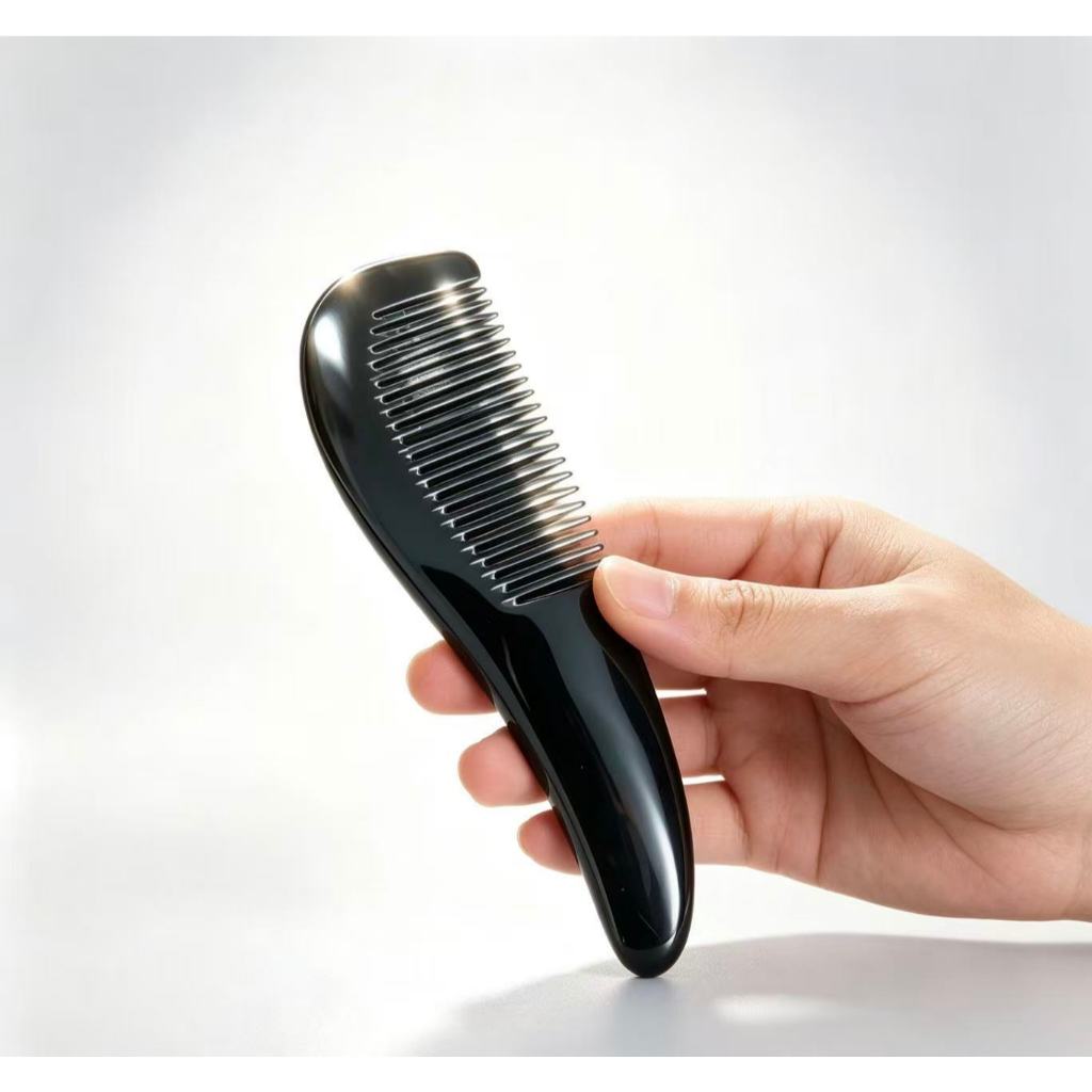 Lược Sừng Bò Châu Phi 13cm Cao Cấp - Lược Sừng Tự Nhiên Chống Tĩnh Điện, Massage Da Đầu, Giảm Gãy Rụng Tóc