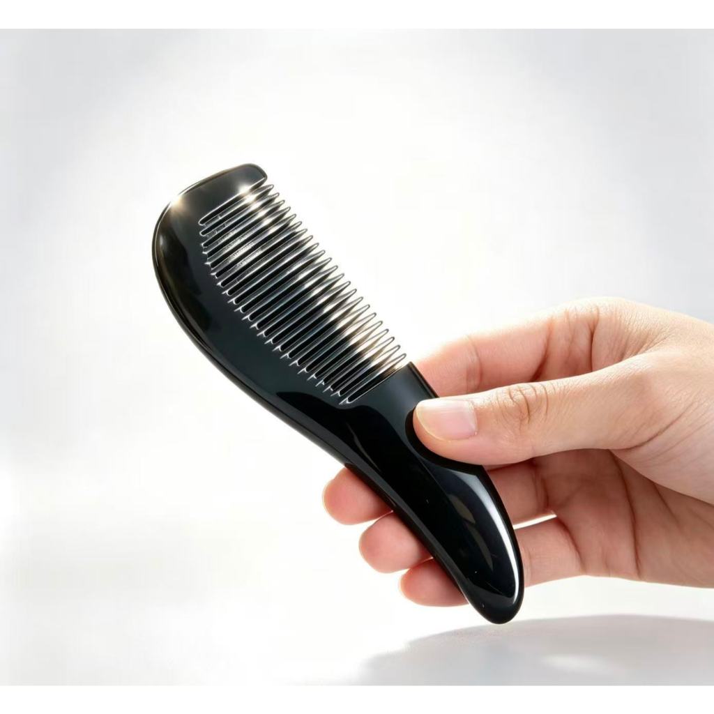 Lược Sừng Bò Châu Phi 13cm Cao Cấp - Lược Sừng Tự Nhiên Chống Tĩnh Điện, Massage Da Đầu, Giảm Gãy Rụng Tóc