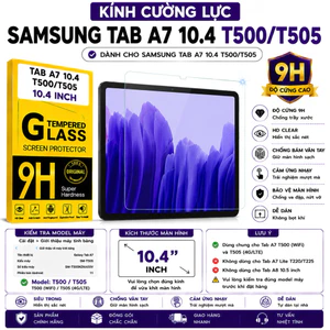 Kính cường lực Samsung Galaxy Tab A7 10.4 T500/T505 9H chống trầy chống vân tay HD