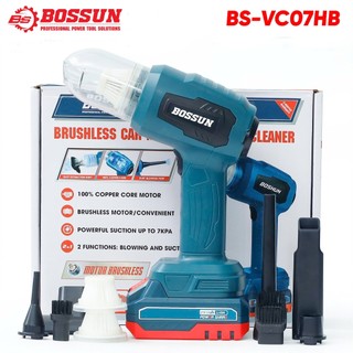 Máy hút bụi ô tô pin BOSSUN BS-VC07HB Động cơ đồng, thổi và hút 7kpa 500w 160ml - Máy hút bụi cầm tay