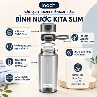 Bình nước Inochi - Kita Slim 350ml,500ml, 700ml nhiều màu