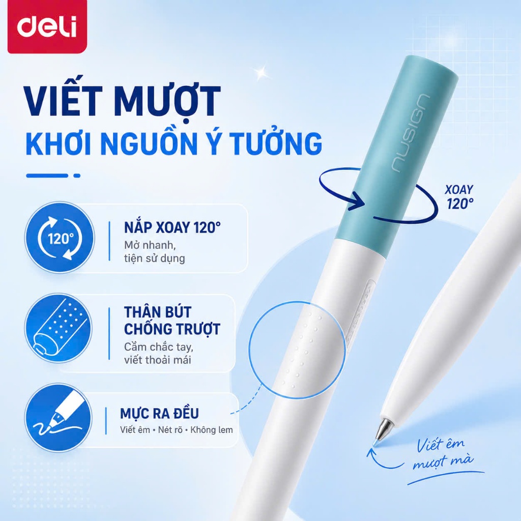 Quà tặng nhân viên mới Deli – Set văn phòng cao cấp, phụ kiện làm việc đẹp, tặng công ty hay bạn bè đều sang
