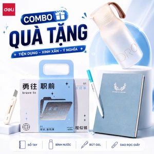 Quà tặng nhân viên mới Deli – Set văn phòng cao cấp, phụ kiện làm việc đẹp, tặng công ty hay bạn bè đều sang