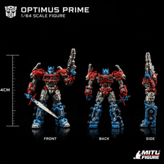 Mô Hình 1:64 Transformer Optimus-Shockwave-Megatron | Nhân vật Autobots & Decepticon Đại chiến Figure 1/64