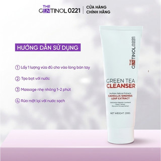 Thegentinol - Sữa Rửa Mặt Green Tea Cleanser 200g