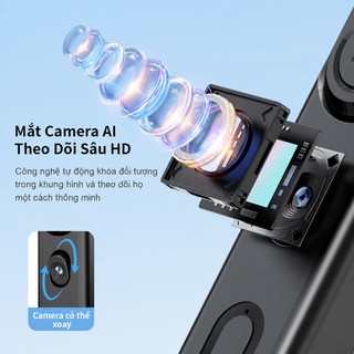 QAML F01 Theo dõi khuôn mặt AI 360 độ Điện thoại chống sốc Chiều dài 1.92m với camera trực tiếp Bluetooth