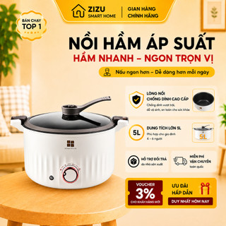 Nồi Hầm Áp Suất Đa Năng 5L Size 24cm – Xào, Nấu, Lẩu, Chiên, Nấu Súp, Canh | Chống Dính Cao Cấp
