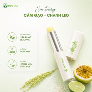 Son dưỡng môi Mộc Nam - Cám gạo chanh leo dưỡng ẩm môi, giảm thâm môi
