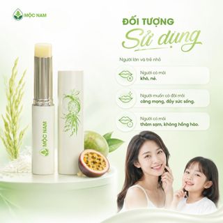 Son dưỡng môi Mộc Nam - Cám gạo chanh leo dưỡng ẩm môi, giảm thâm môi