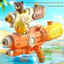 Đồ chơi súng phun nước cho bé hoạ tiết hoạt hình 35cm