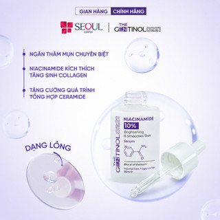 Serum Niacinamide kiểm soát dầu, mụn, dưỡng trắng, giảm nếp nhăn, trẻ hóa làn da The Gentinol 0221 30ml