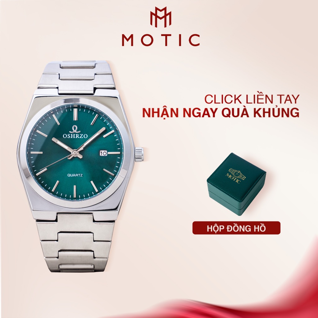Đồng Hồ Nam Oshrzo Mặt Tròn Dây Kim Loại Thời Trang Lịch Lãm Sang Trọng - 6599G | MOTIC