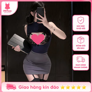Váy ngủ bộ thư ký OL ren ôm eo ôm mông | Áo ngủ ôm sát gợi cảm| Phong nữ tính quyến rũ mặc tại nhà（1500）