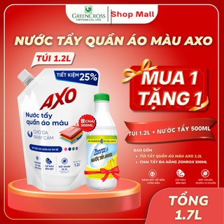[Mua 1 Tặng 1] Túi Nước Tẩy Quần Áo Axo 1200ml - Tẩy Sạch Vết Bẩn - Không Lo Phai Màu