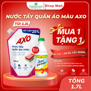 [Mua 1 Tặng 1] Túi Nước Tẩy Quần Áo Axo 1200ml - Tẩy Sạch Vết Bẩn - Không Lo Phai Màu