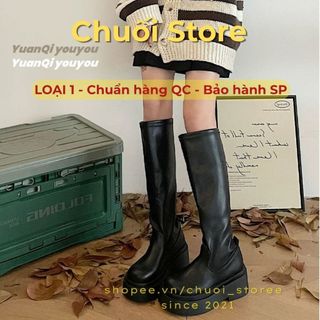 Giày boot nữ da PU tổng hợp dệt vải đế cao su thanh lịch tinh tế nhẹ nhàng cao cấp