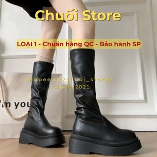 Giày boot nữ da PU tổng hợp dệt vải đế cao su thanh lịch tinh tế nhẹ nhàng cao cấp