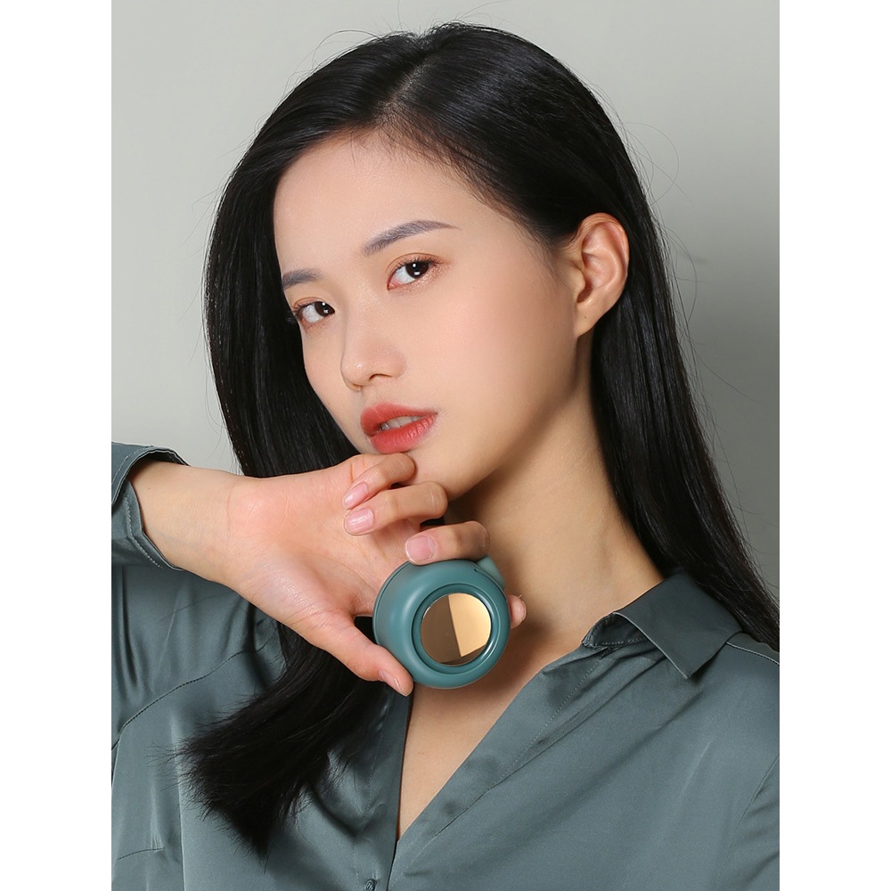 Quạt mini kẹp, màu macaron, quạt mini USB đeo ngang eo, quạt không cánh, độ ồn thấp.