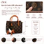 Túi Xách Nữ Công Sở CHOÉ Da PU Cao Cấp Hai Quai Form Cứng Kèm Charm Ngựa Túi Đi Làm 1027 Kẻ