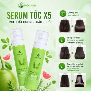 Serum mọc tóc X5 Mộc Nam - Tinh chất hương thảo bưởi nuôi dưỡng nang tóc, giảm gãy rụng chuyên sâu