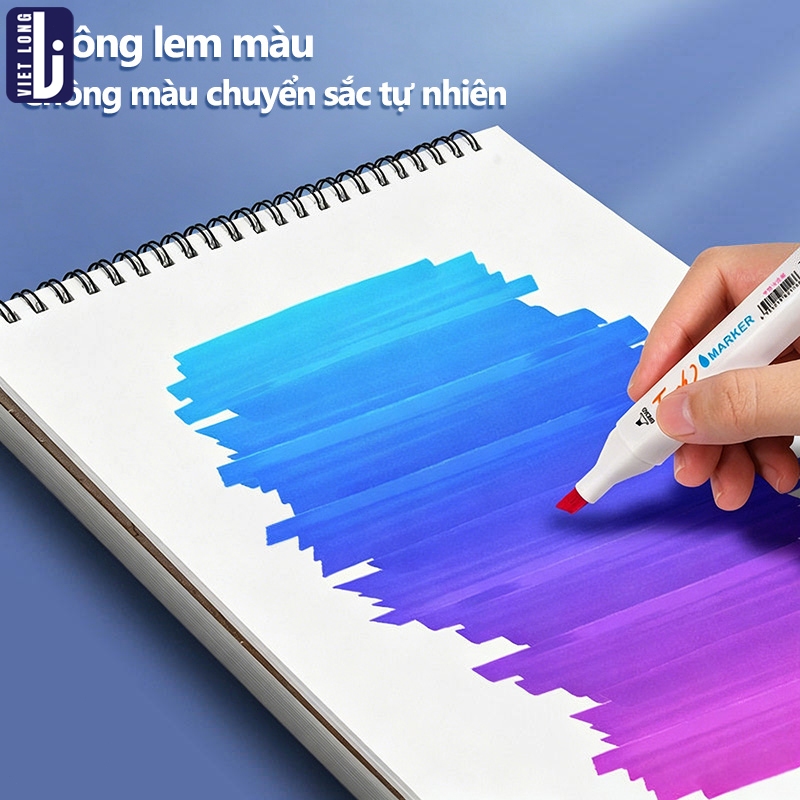 Sổ Vẽ Học Sinh Giấy Dày Chống Thấm, Sketchbook Vẽ Màu Nước Và Marker Khổ A4/A5, Gáy Lò Xo Tiện Lợi