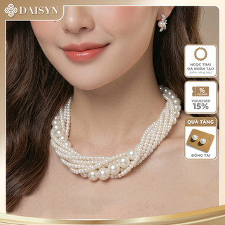 [ DAISYN ] N457 choker ,dây chuyền mang áo dài , vòng cổ mang áo dài, dây chuyền hạt Ngọc 6 sợi 6-12mm
