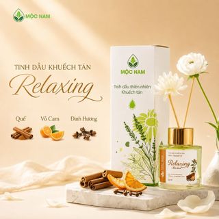Tinh dầu thơm phòng Relaxing Mộc Nam hương cam - quế - đinh hương thư giãn, khử mùi phòng